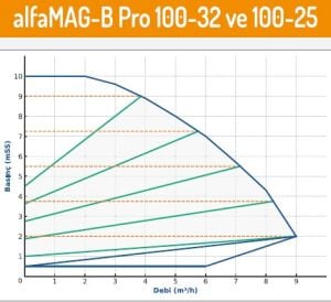 Alfamag B pro rekorlu ti̇p 100/25 Çelik Sirkülasyon pompası