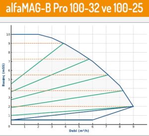 Alfamag B pro rekorlu ti̇p 100/25 Çelik Sirkülasyon pompası