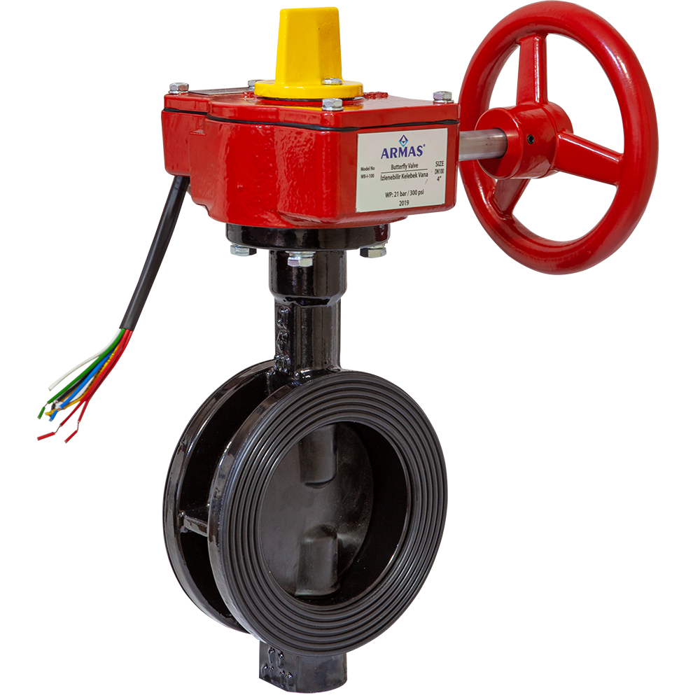 ARMAŞ DN125 5'' İZLENEBİLİR KELEBEK VANA WAFER TİP
