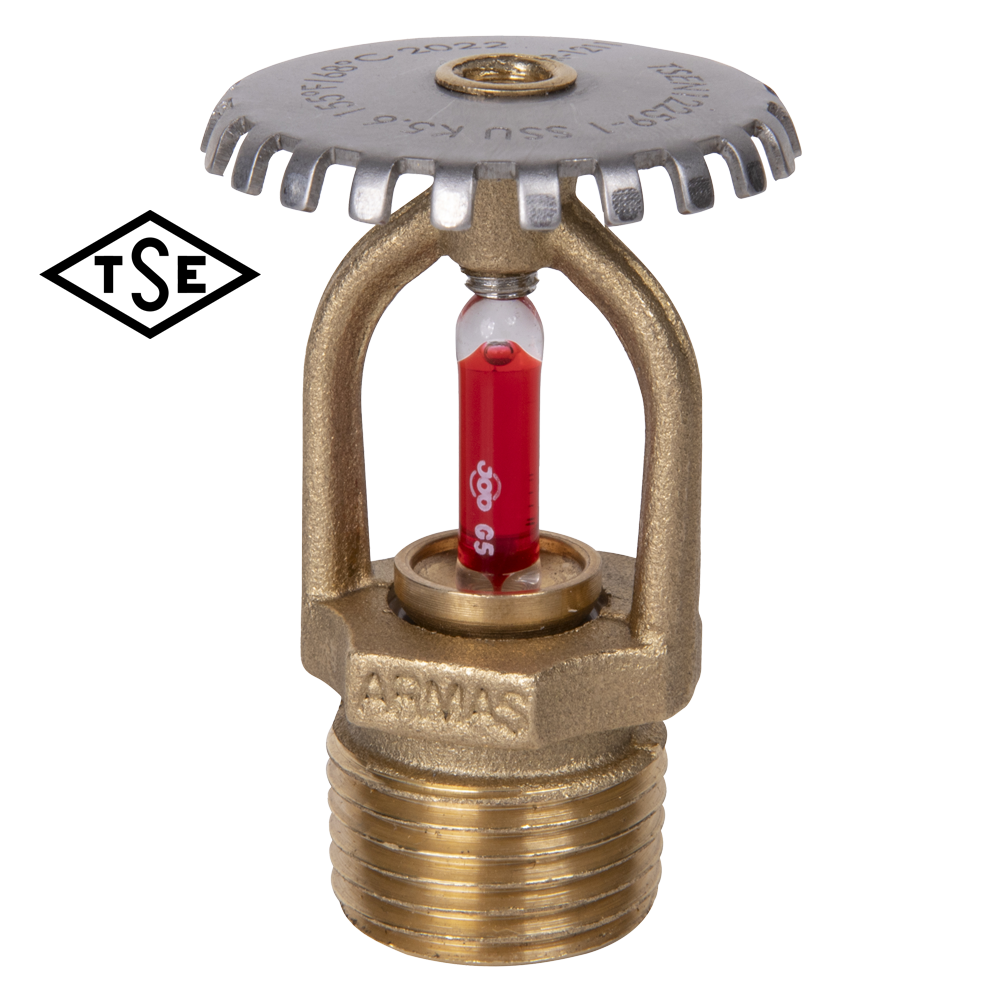 Upright (Yukar Tip) Sprinkler - Standart Tepkimeli Pirinç 57 ℃