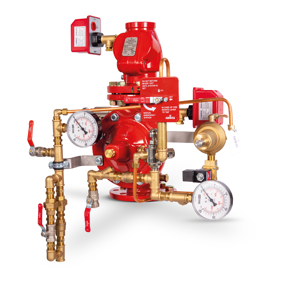 Pre-Action Vana Ø80-3''Çift Kilitlemeli Elektro-Pnömatik Kontrol