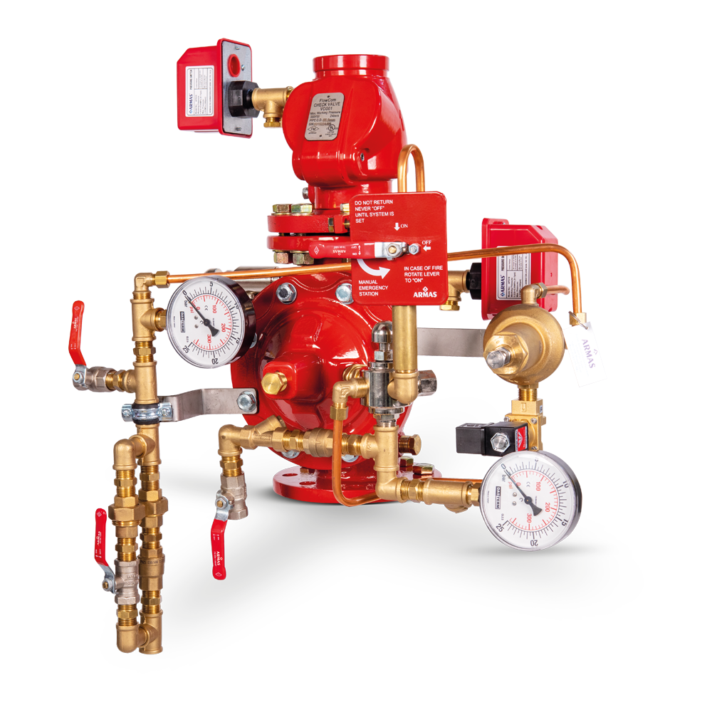 Pre-Action Vana Çift Kilitlemeli Elektro-Pnömatik Kontrol Ø150-6''