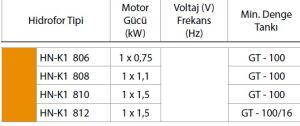 ALF Energy HN-K1 808 serisi Tek Pompalı Yangın Hidroforu