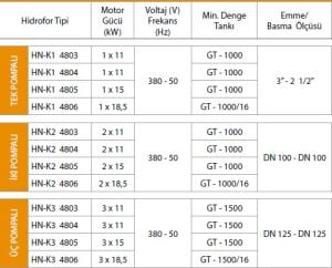 ALF Energy HN-K1 4804 serisi Tek Pompalı Yangın Hidroforu