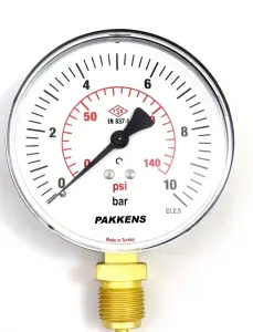 Manometre Alttan Bağlantılı Ø160 1/2'' 16 Bar