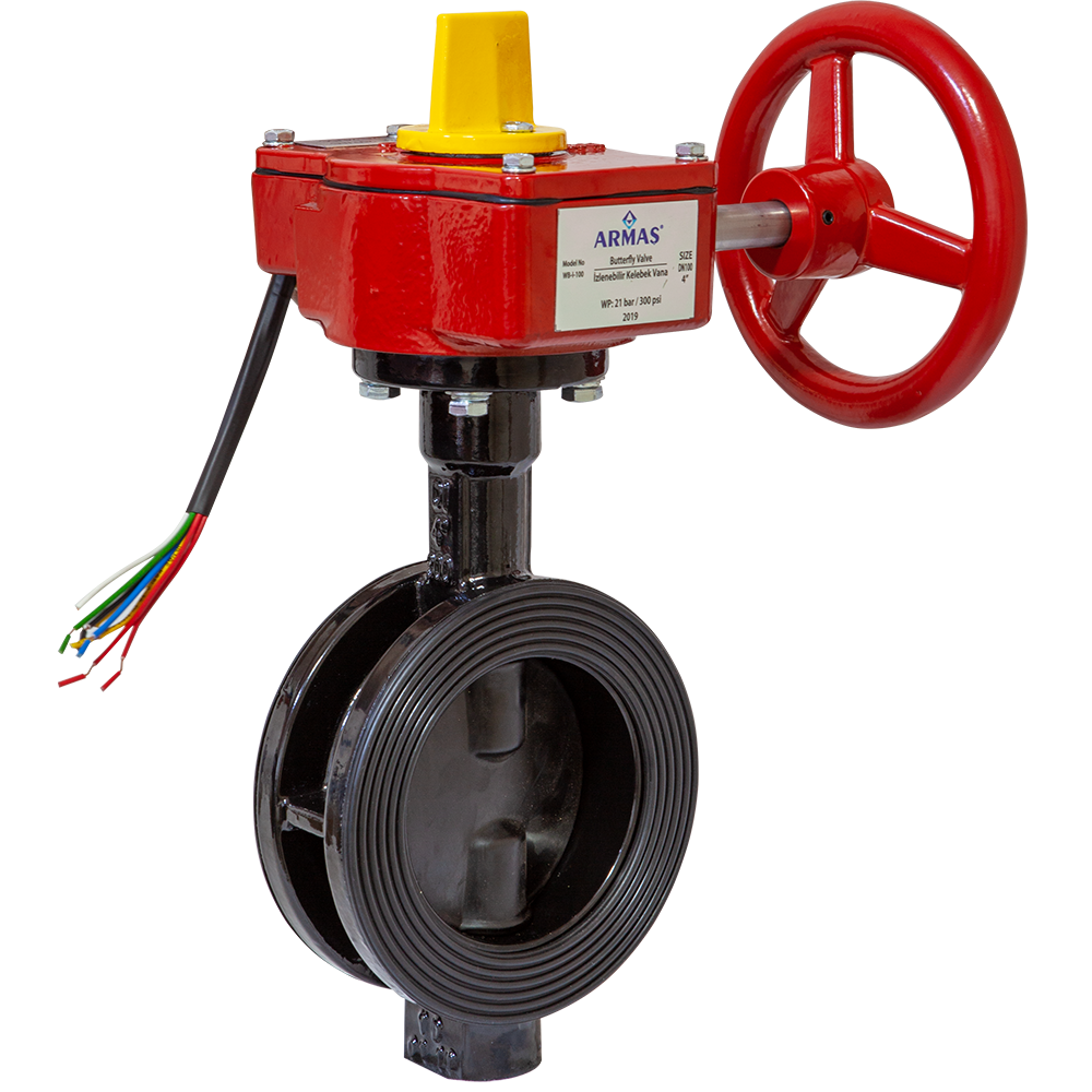 ARMAŞ DN065 2 1/2'' İZLENEBİLİR KELEBEK VANA WAFER TİP